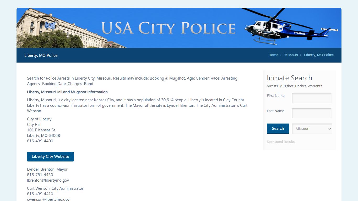 Liberty, MO Police | Jail Records
